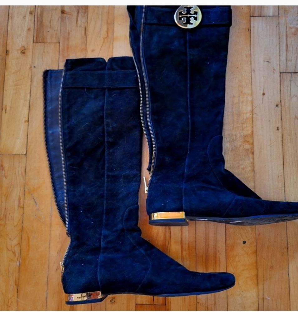 Auth tory burch suede boots size 8